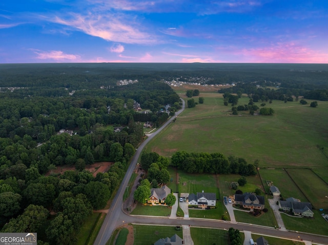 25 Wicklow Ct, Hoschton, GA 30548 - aerial view at dusk of a rural view