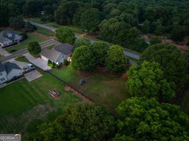 25 Wicklow Ct, Hoschton, GA 30548 - aerial view of property and surrounding area with a heavily wooded area