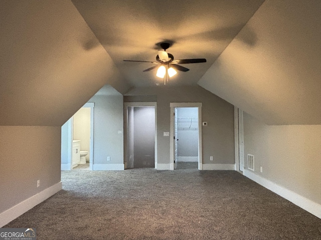 5680 Mack Way, Gainesville, GA 30506 - bonus room featuring carpet flooring, a ceiling fan, and lofted ceiling