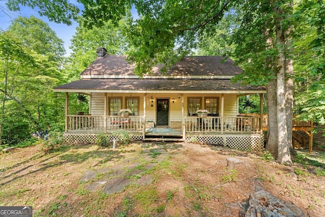 367 Woodbrier, Sautee Nacoochee, GA 30571 - view of front of house with a porch and a shingled roof