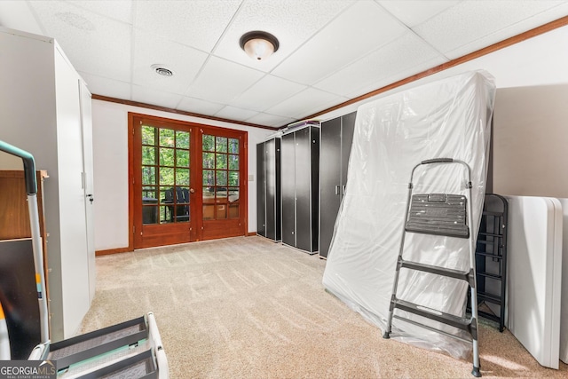 367 Woodbrier, Sautee Nacoochee, GA 30571 - misc room featuring carpet floors and a paneled ceiling