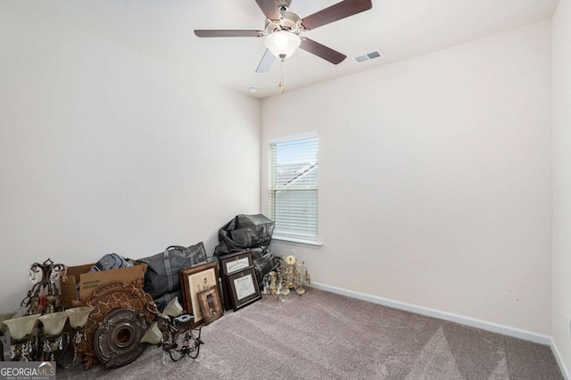 113 Waterside Dr, Calhoun, GA 30701 - empty room featuring carpet floors, baseboards, and a ceiling fan