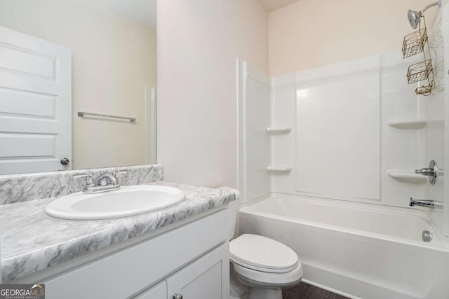 113 Waterside Dr, Calhoun, GA 30701 - bathroom with vanity, toilet, and  shower combination