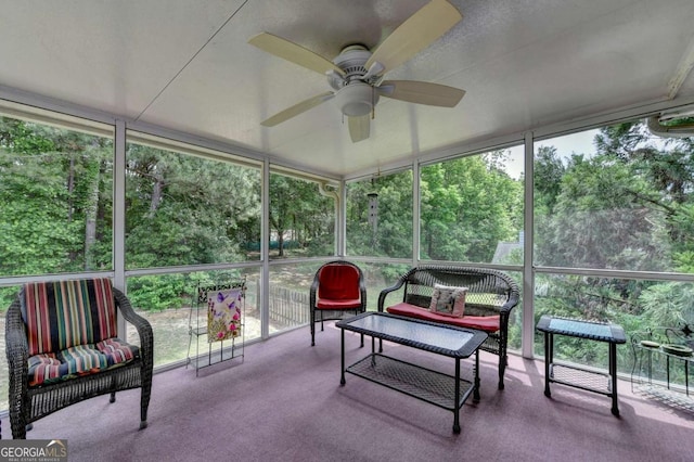 1818 Mcconnell Rd, Grayson, GA 30017 - sunroom with a ceiling fan and plenty of natural light