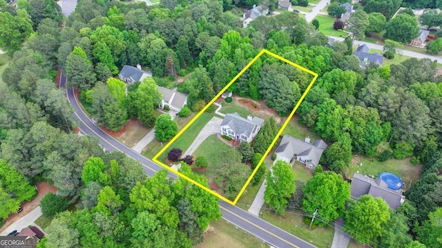 1818 Mcconnell Rd, Grayson, GA 30017 - aerial perspective of suburban area with property boundaries highlighted