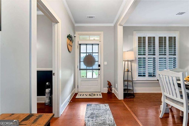 1132 Ivey Brook Dr, Bethlehem, GA 30620 - entrance foyer with wood finished floors and ornamental molding