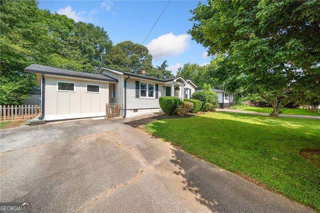 3274 Ridgecrest Rd SE, Smyrna, GA 30080 - single story home featuring board and batten siding, asphalt driveway, and a chimney
