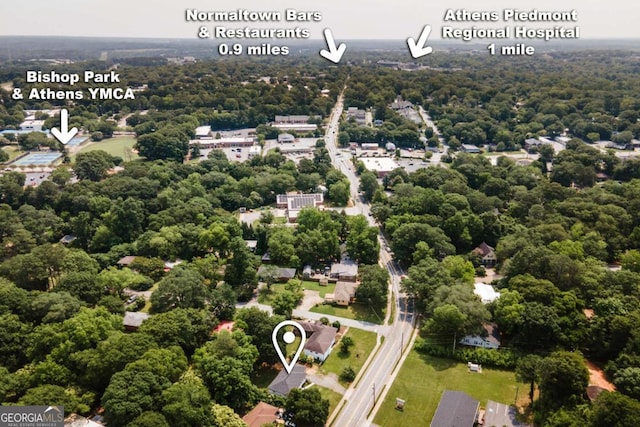 980 Oglethorpe Ave, Athens, GA 30606 - drone / aerial view of a heavily wooded area