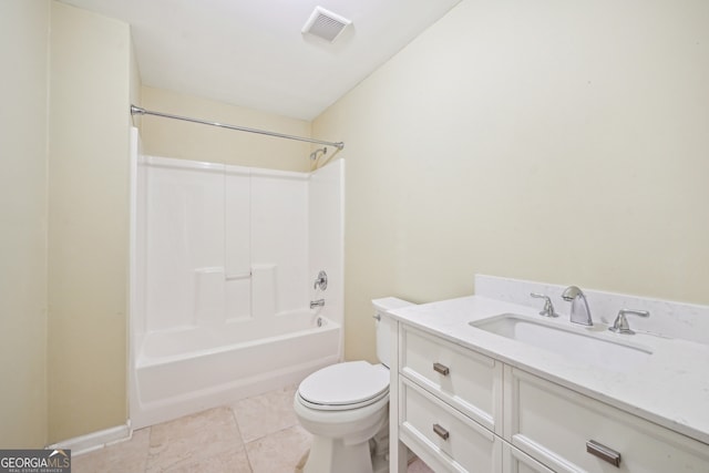 189 Privet Cir, Suwanee, GA 30024 - full bathroom featuring toilet, vanity, bathing tub / shower combination, and tile patterned floors