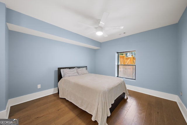 308 Reed St, Scottdale, GA 30079 - bedroom with hardwood / wood-style floors and a ceiling fan