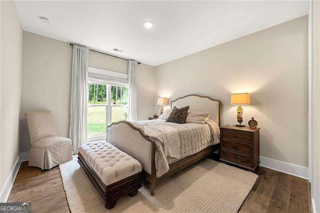 131 Forsyth Park Ln, Woodstock, GA 30188 - bedroom with baseboards, wood finished floors, and recessed lighting
