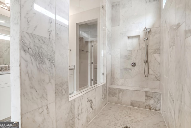 4202 Deming Cir, Sandy Springs, GA 30342 - bathroom with tiled shower