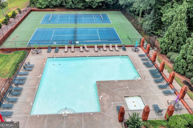 70 Merion Way, Newnan, GA 30265 - aerial view of a pool area