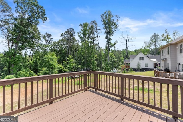 2855 Pilgrim Mill Rd, Cumming, GA 30041 - deck with a yard and a residential view