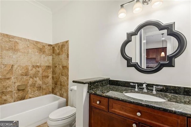 3635 Paces Cir Unit 1405, Atlanta, GA 30326 - bathroom with toilet, vanity, and  shower combination