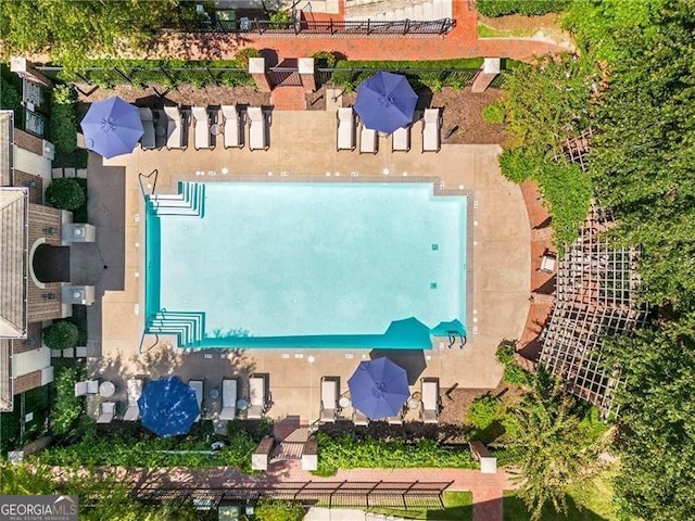 3635 Paces Cir Unit 1405, Atlanta, GA 30326 - aerial view of a pool