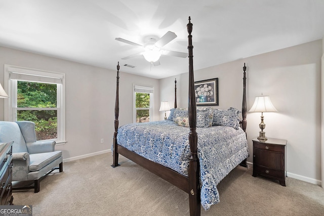 120 Forest Breeze Cv, Alpharetta, GA 30022 - bedroom with light carpet and a ceiling fan