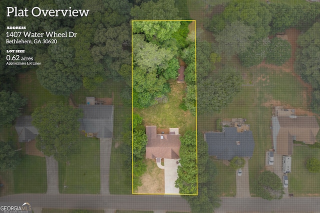 1407 Water Wheel Dr, Bethlehem, GA 30620 - bird's eye view