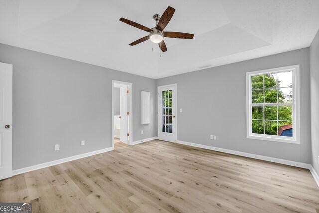 1407 Water Wheel Dr, Bethlehem, GA 30620 - unfurnished room with a ceiling fan, light wood-type flooring, and baseboards