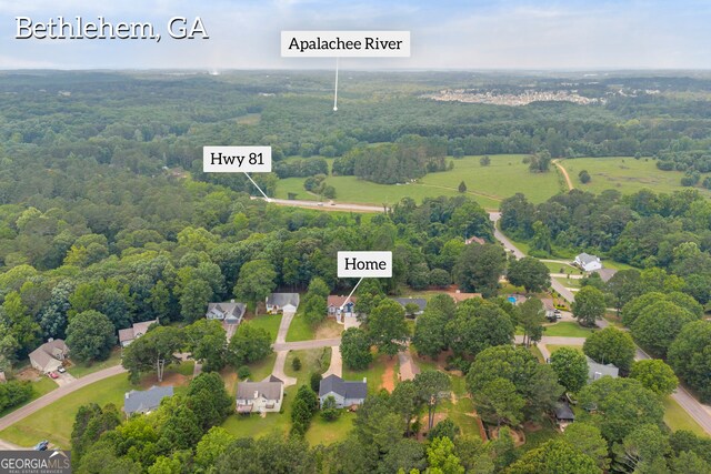 1407 Water Wheel Dr, Bethlehem, GA 30620 - drone / aerial view of a forest