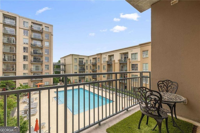 711 Cosmopolitan Dr NE Unit 300, Atlanta, GA 30324 - balcony with view of pool area