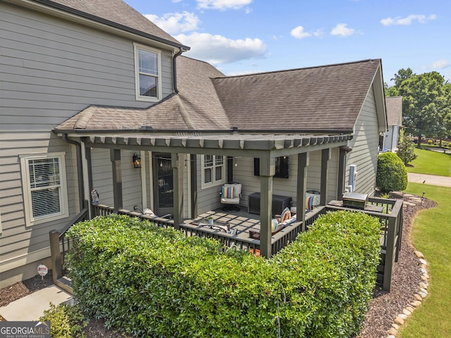 1111 Cobblestone Dr, Bogart, GA 30622 - back of house featuring roof with shingles and a deck