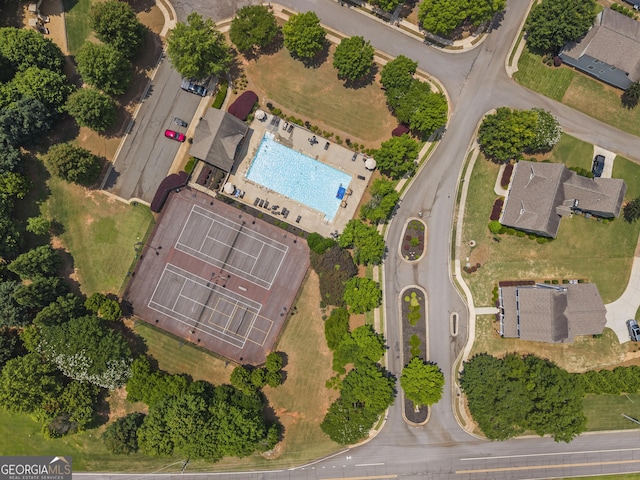 1111 Cobblestone Dr, Bogart, GA 30622 - aerial view of property's location featuring a pool
