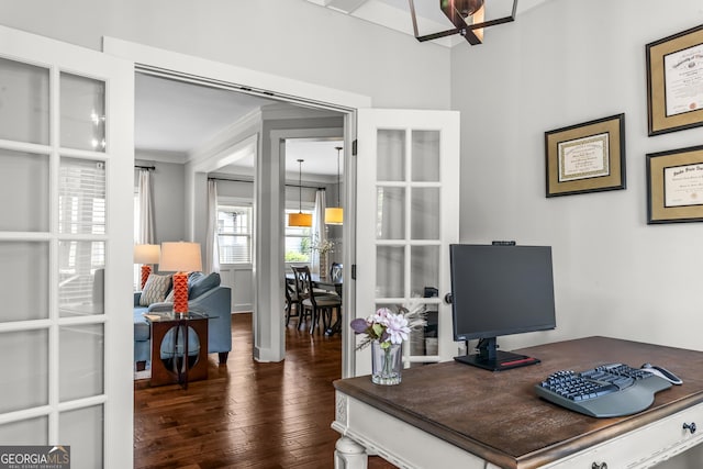 1111 Cobblestone Dr, Bogart, GA 30622 - home office featuring wood-type flooring and a ceiling fan