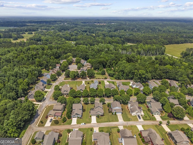 1111 Cobblestone Dr, Bogart, GA 30622 - aerial view of property's location with a heavily wooded area and nearby suburban area