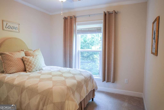 6298 Pierless Ave, Sugar Hill, GA 30518 - carpeted bedroom with ornamental molding and baseboards