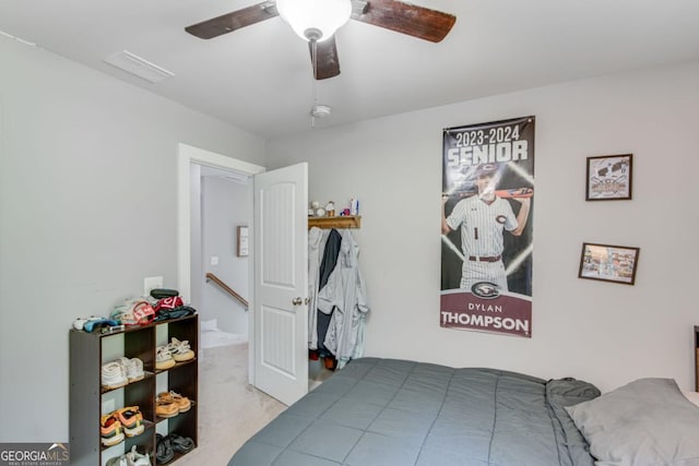 6540 Terracewood Ln, Gainesville, GA 30506 - carpeted bedroom with ceiling fan
