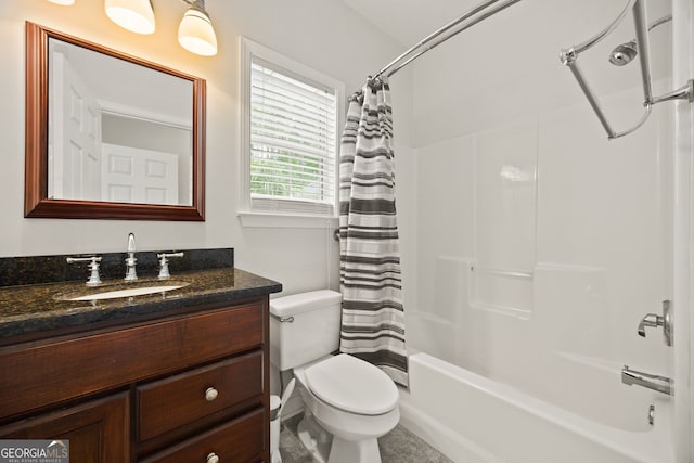 85 Bloomfield Way, Sharpsburg, GA 30277 - full bath with vanity, shower / bath combo, and toilet