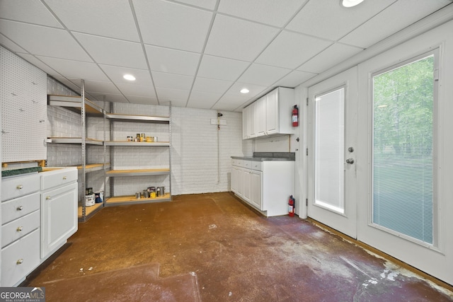 85 Bloomfield Way, Sharpsburg, GA 30277 - below grade area featuring a paneled ceiling and recessed lighting