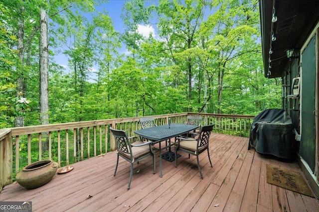 15 Bailey St, Whitesburg, GA 30185 - deck featuring outdoor dining space and area for grilling
