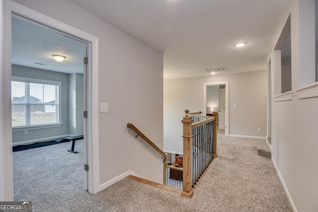 895 Lillian Park Dr, Grovetown, GA 30813 - hall with an upstairs landing, light carpet, and baseboards