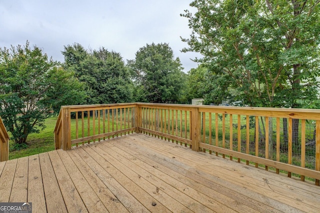 6 Mill St, Jackson, GA 30233 - wooden deck with a yard