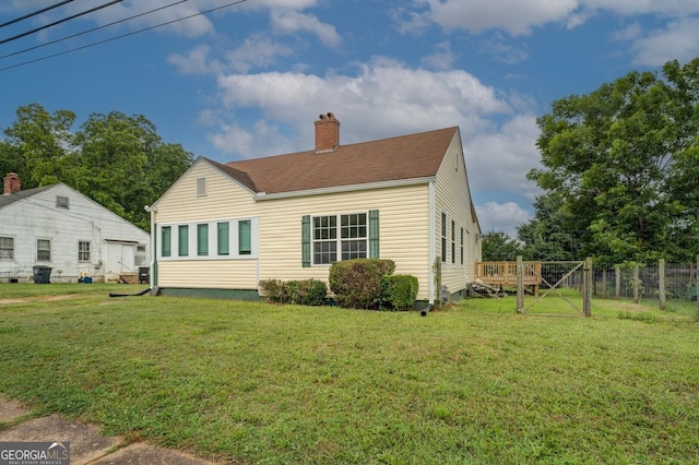 6 Mill St, Jackson, GA 30233 - back of property with a chimney