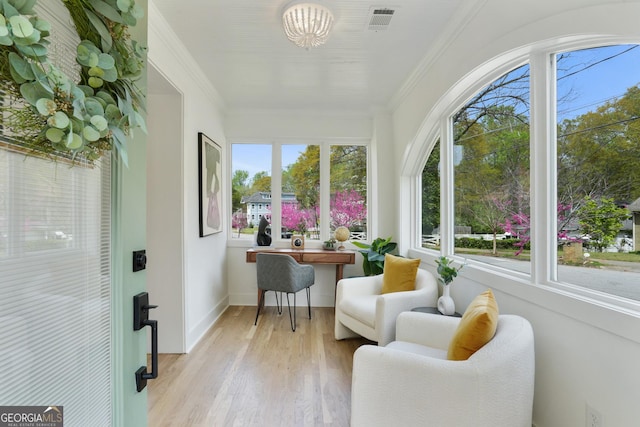 102 Rockyford Rd, Atlanta, GA 30317 - sunroom / solarium with a chandelier