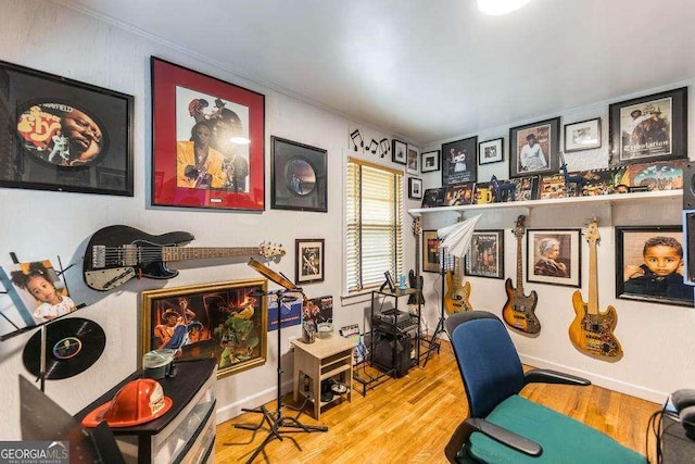 913 7th Ave, Albany, GA 31701 - home office featuring wood finished floors and crown molding