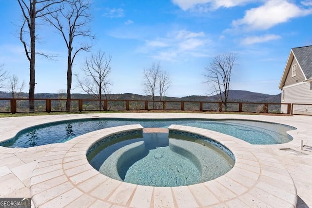 146 David Dr, Tiger, GA 30576 - view of pool featuring a fenced backyard and a pool with connected hot tub