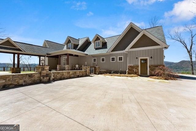 146 David Dr, Tiger, GA 30576 - view of front of property with board and batten siding, stone siding, and a shingled roof