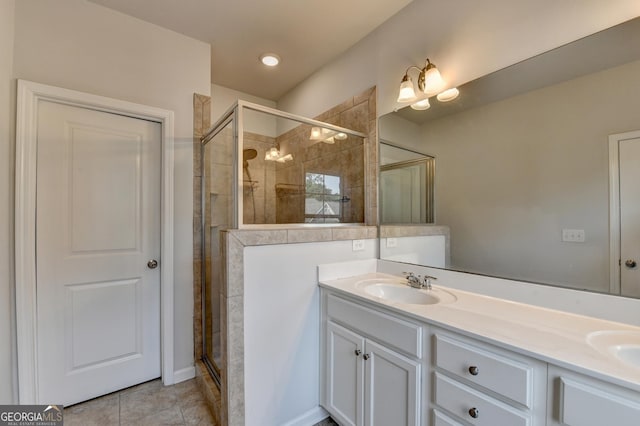 3360 Pickens St, Duluth, GA 30096 - full bath with double vanity and a stall shower