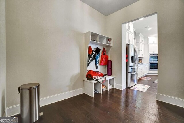 1835 Henley Way, Alpharetta, GA 30009 - mudroom with dark wood-style floors and baseboards