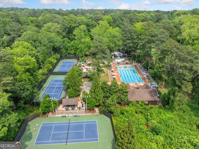 1138 Berkeley Rd, Avondale Estates, GA 30002 - bird's eye view of a heavily wooded area and a pool