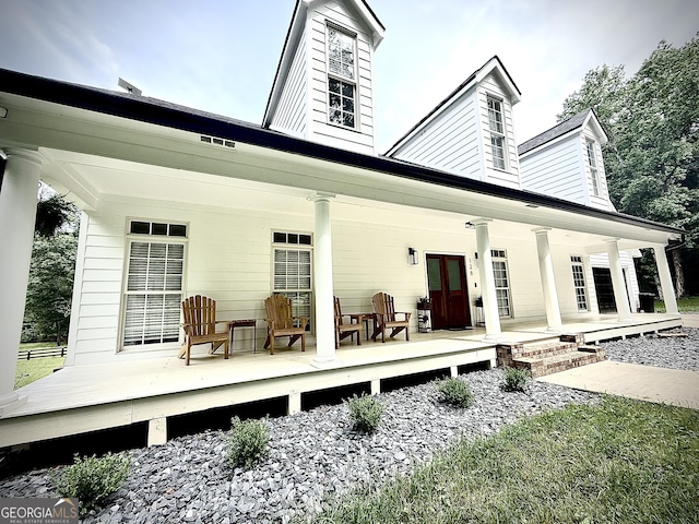 128 Golden Hills Dr, Woodstock, GA 30189 - rear view of house with a porch