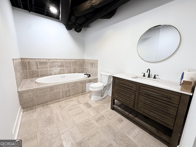 128 Golden Hills Dr, Woodstock, GA 30189 - full bath with a garden tub, toilet, and vanity