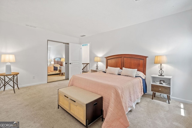 545 Matterhorn Way, Alpharetta, GA 30022 - bedroom featuring light carpet, baseboards, and a closet