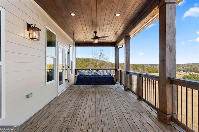 1204 Springdale Rd, Rockmart, GA 30153 - deck with a ceiling fan