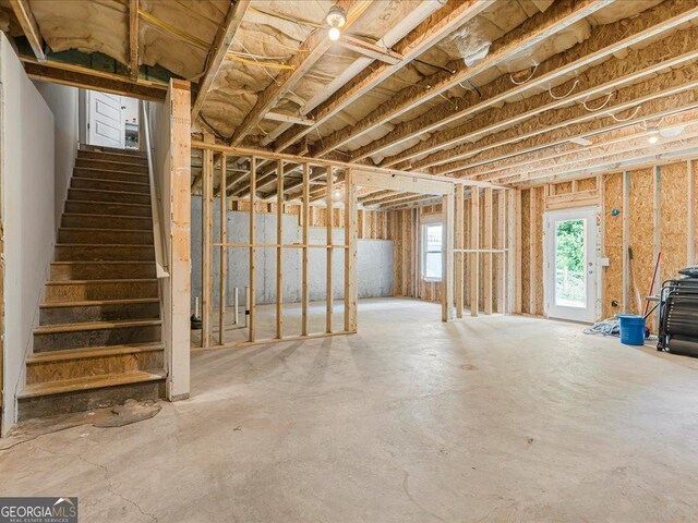 340 Louise Ln, Canton, GA 30114 - below grade area with stairs