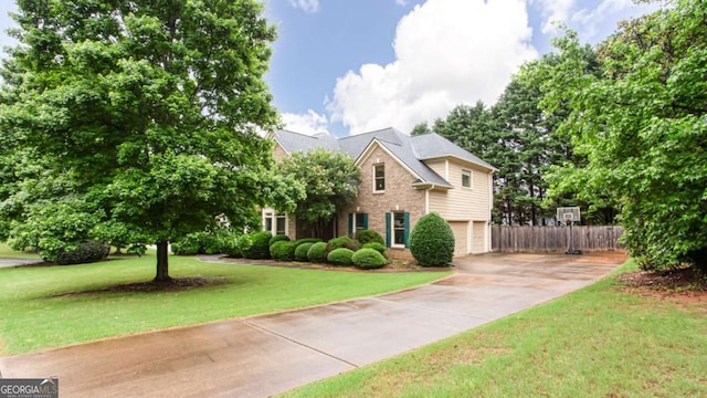 4045 Hillcrest View Ct, Suwanee, GA 30024 - view of front of property with an attached garage, brick siding, and concrete driveway